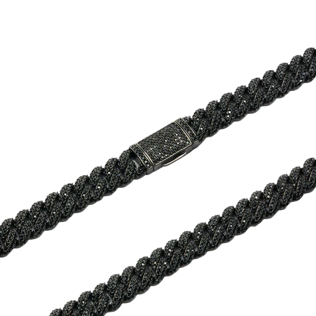 Iced Cuban Chain (Black) - 10mm - Image 5