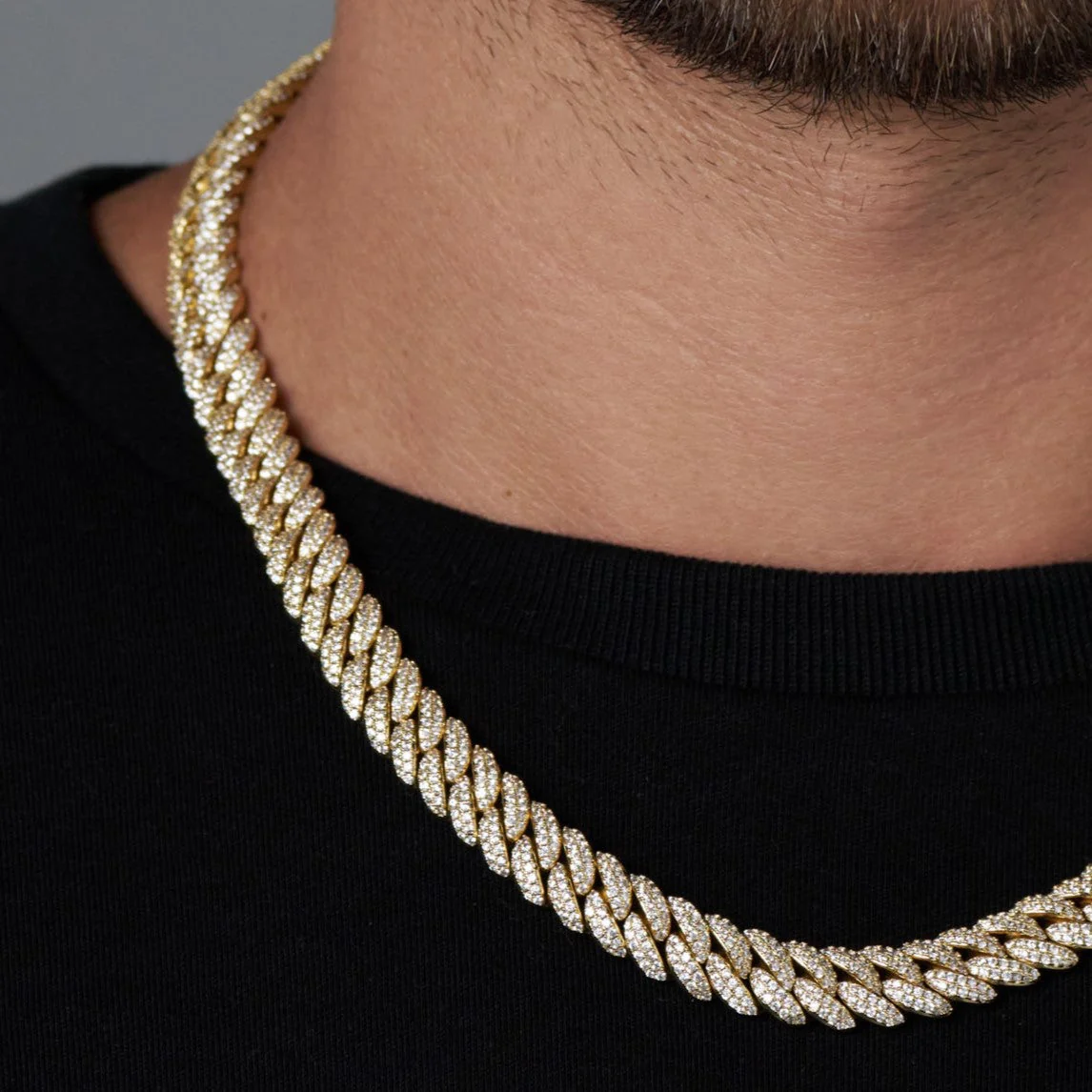 Iced Cuban Chain (Gold) - 12mm - Image 4