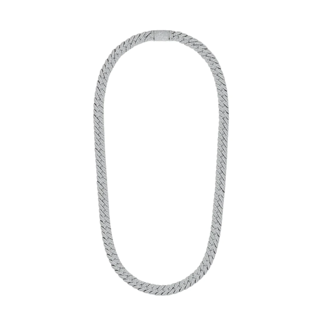 Iced Out 10mm Silver Cuban Chain - Image 4