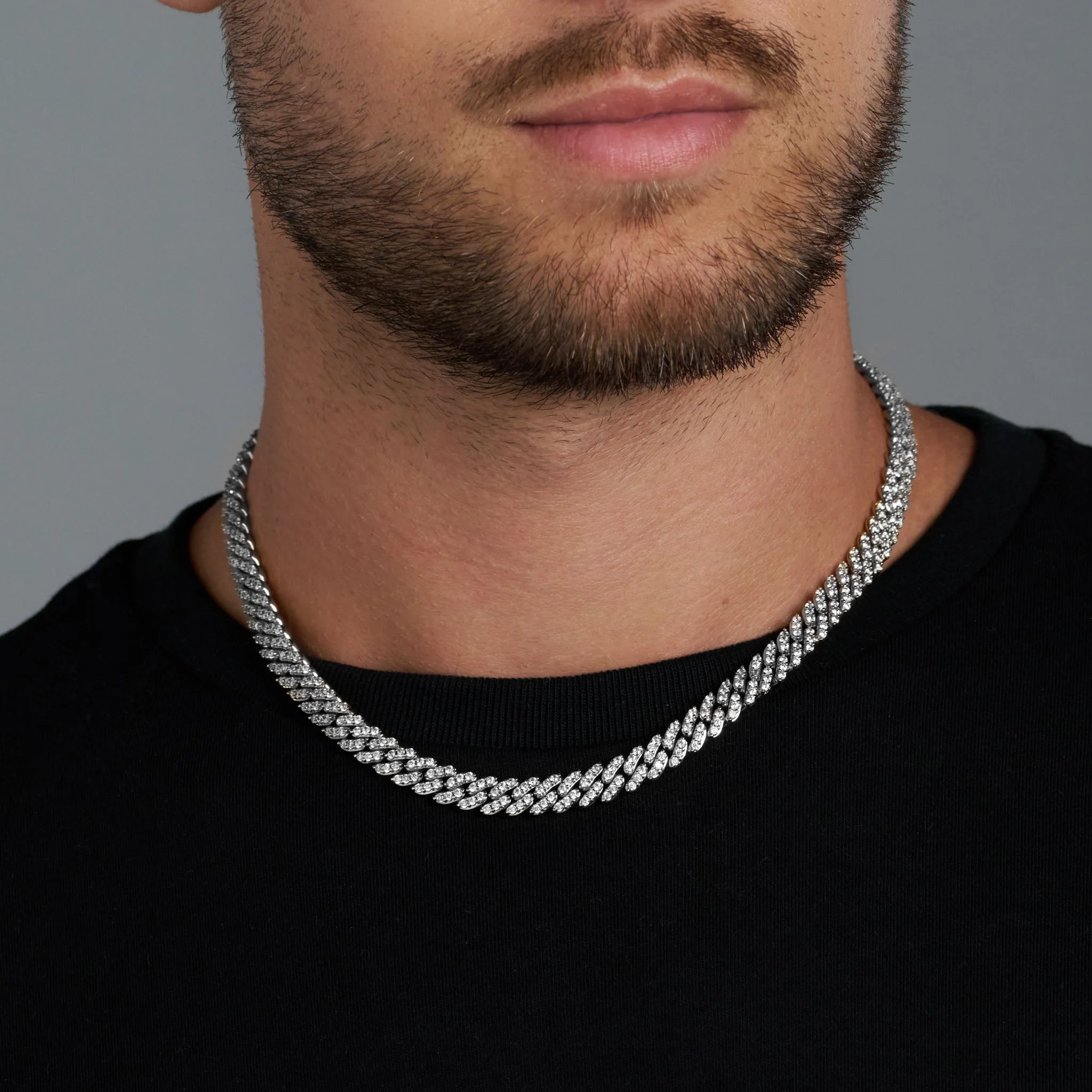 Iced Cuban Chain (Silver) - 8mm - Image 2
