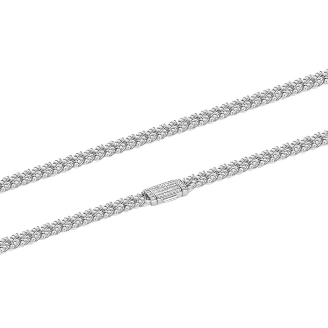 Iced Cuban Chain (Silver) - 8mm - Image 3
