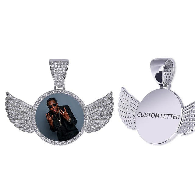VVS Jewelry Iced Name Engraved Custom Circle Photo Chain - Image 12