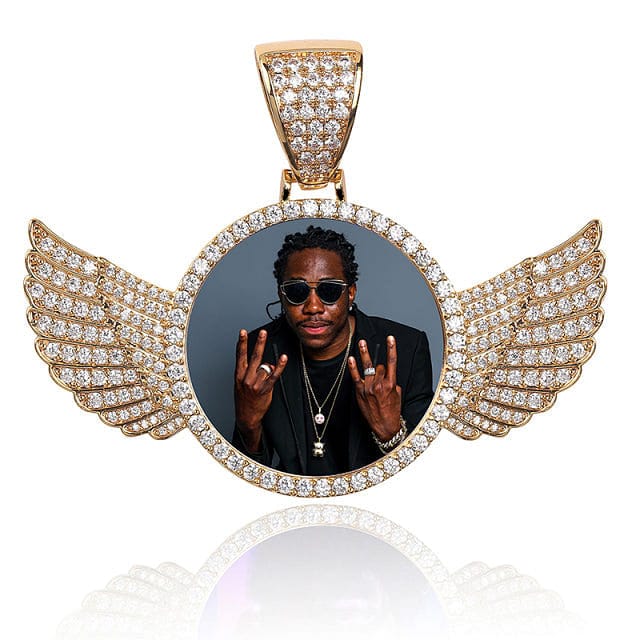 VVS Jewelry Iced Name Engraved Custom Circle Photo Chain - Image 13