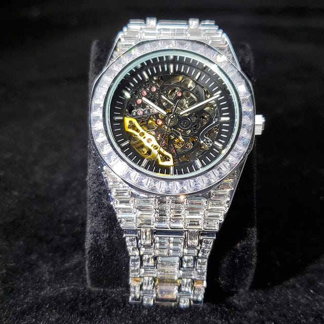 Iced Men's Mechanical Baguette Watch - Image 7