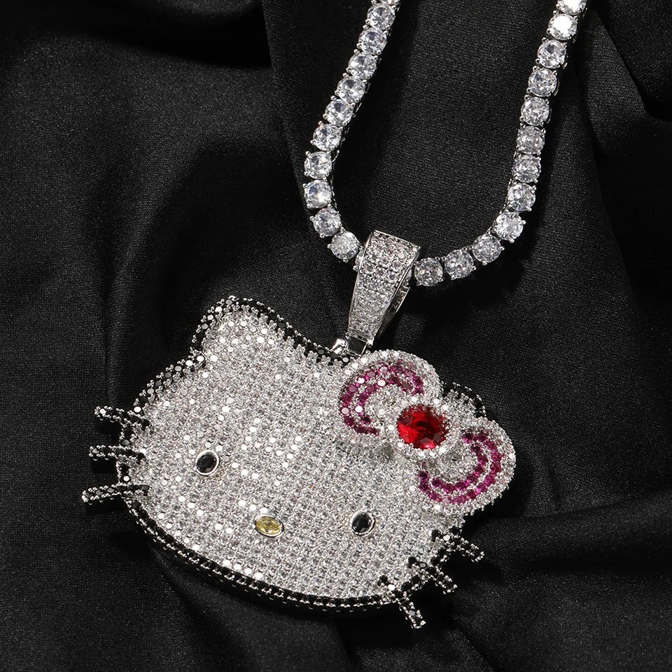 Iced Out Kitty Necklace - Image 7