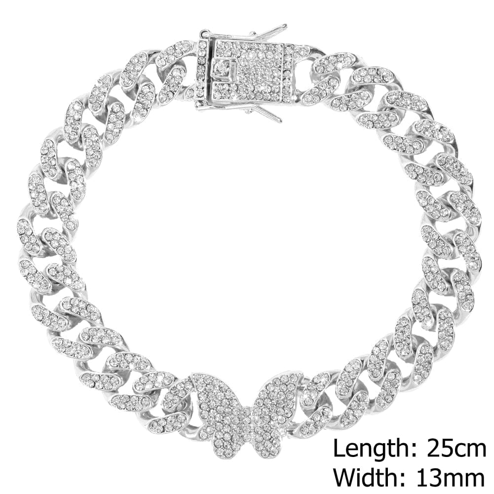 Iced Out Miami Cuban Butterfly Anklet - Image 6