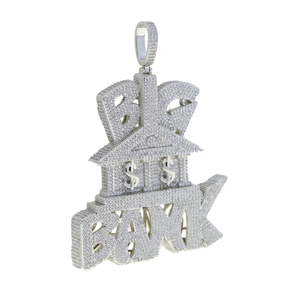 Iced Out Micropave "Big Bank" Pendant Chain - Image 5