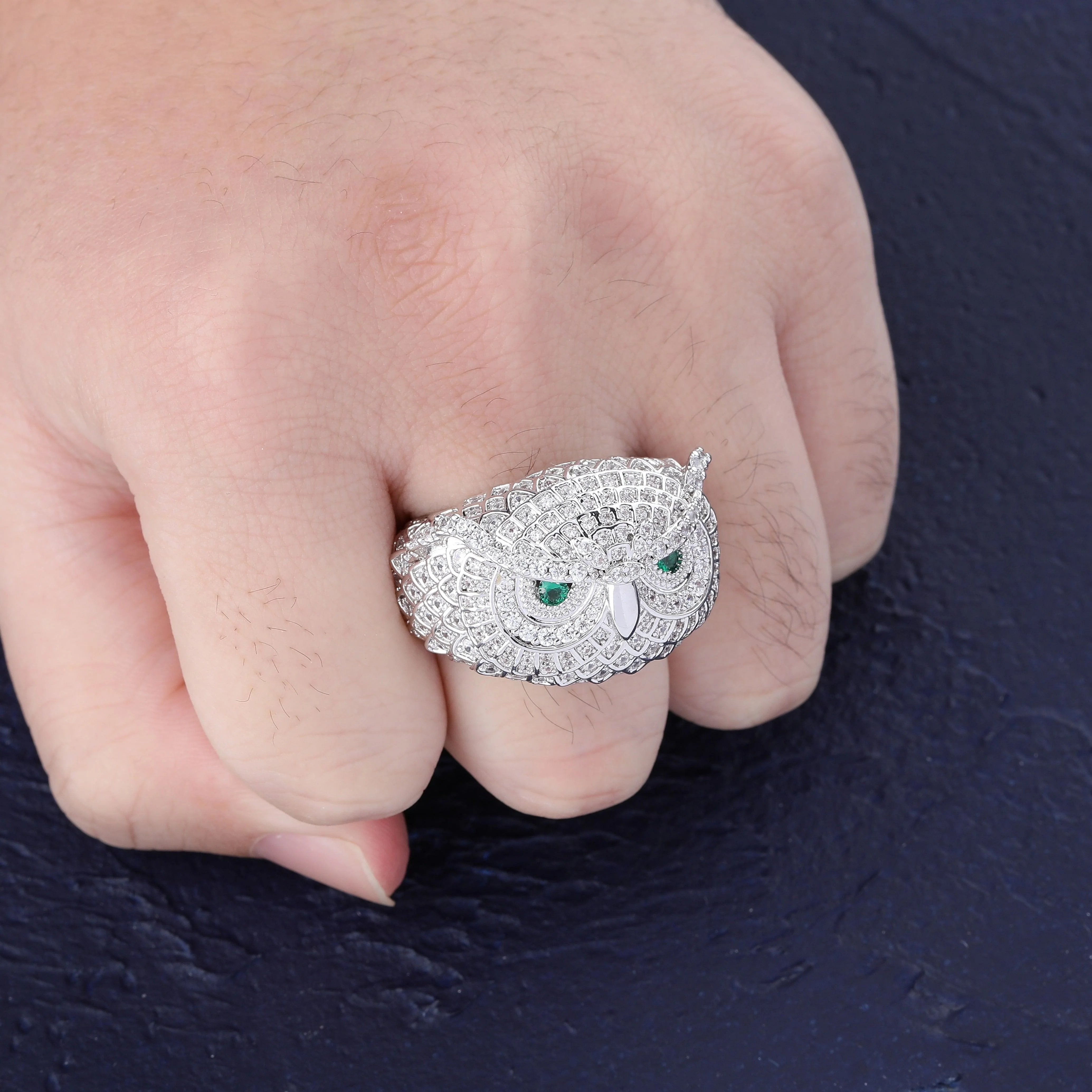 Iced Out Boss Owl Ring - Image 10
