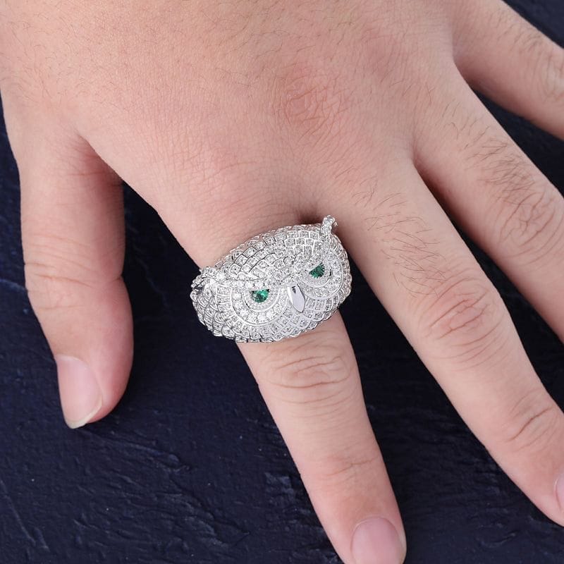 Iced Out Boss Owl Ring - Image 4