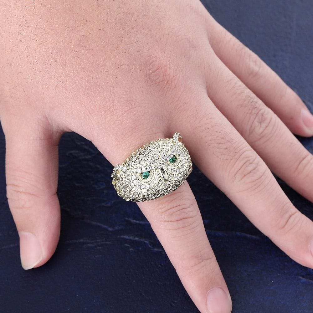 Iced Out Boss Owl Ring - Image 6