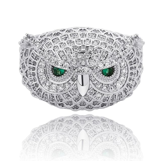 Iced Out Boss Owl Ring - Image 9