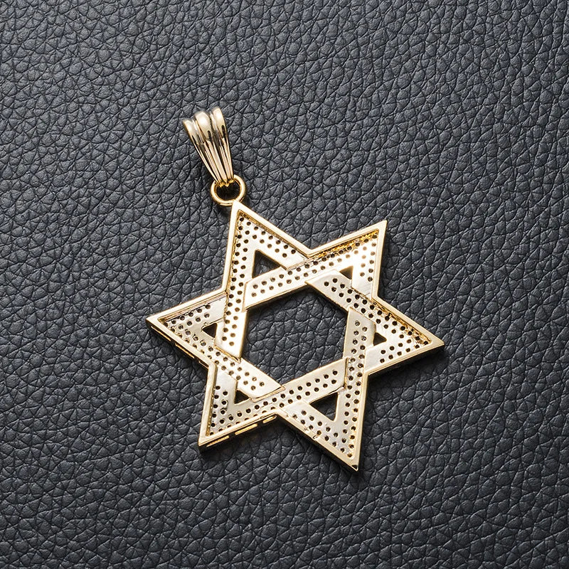 Iced Out Star of David Pendants Necklace - Image 5