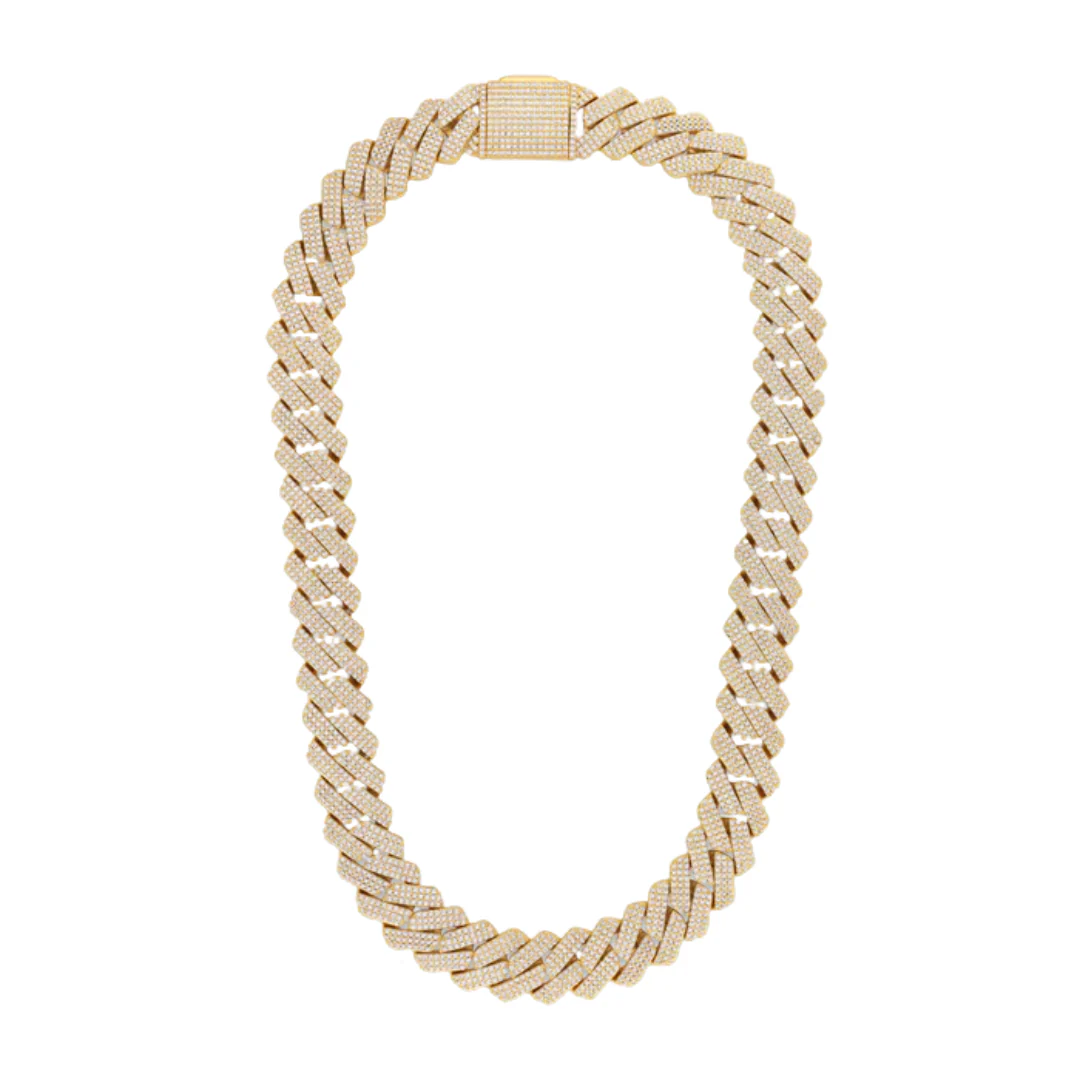 Iced Prong Cuban Chain (Gold) - 20mm - Image 5