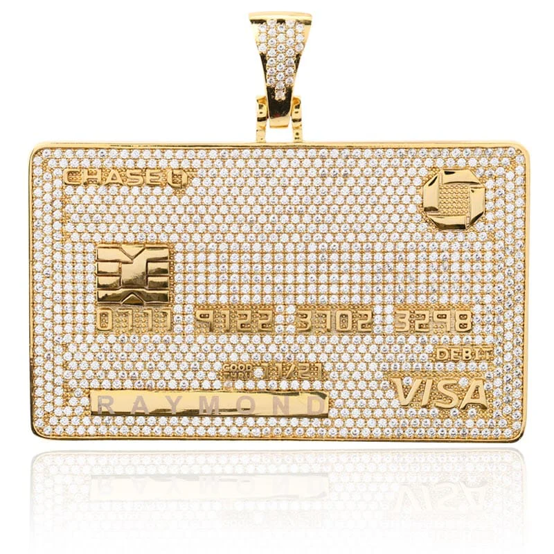 Icy Custom Credit Card Name Pendant Chain - Image 3