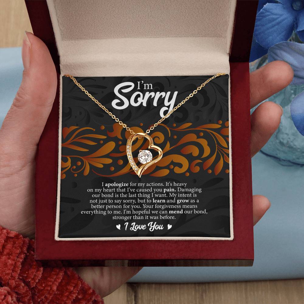 I'm Sorry Message Card Necklace - Image 11