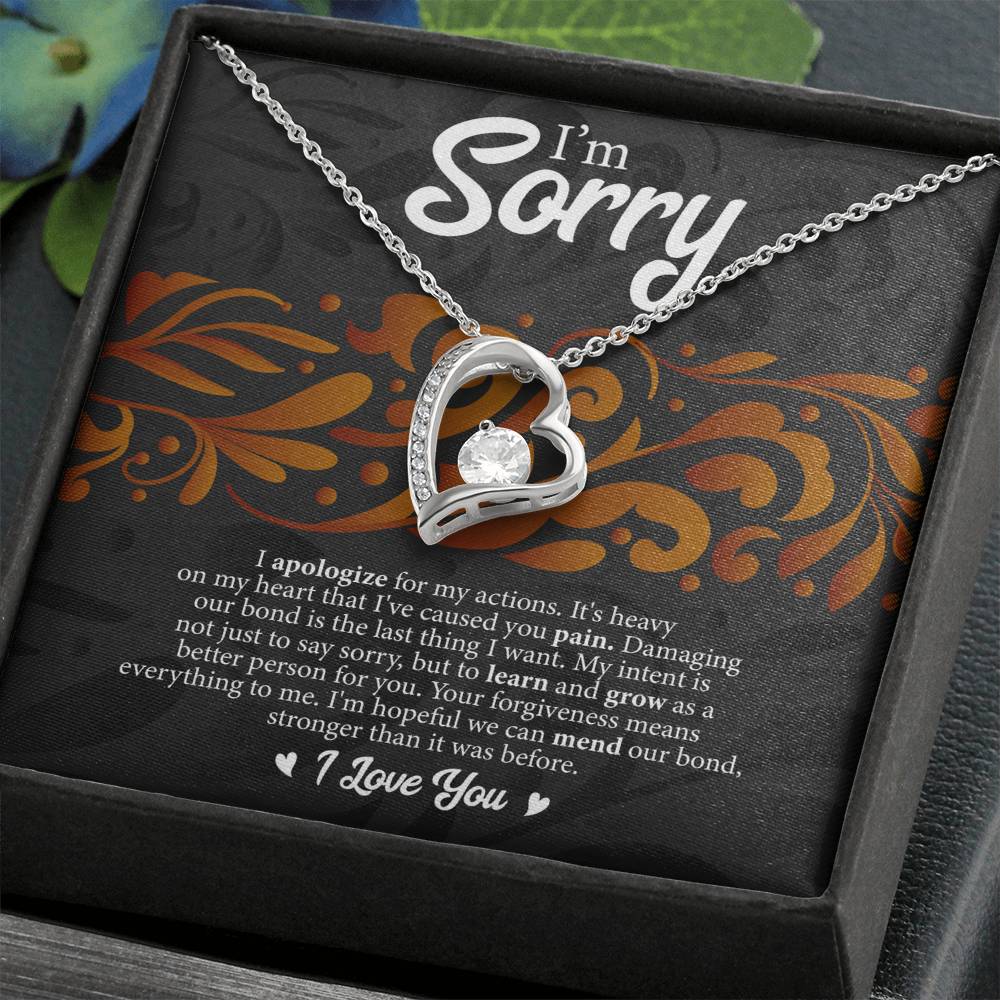 I'm Sorry Message Card Necklace - Image 5