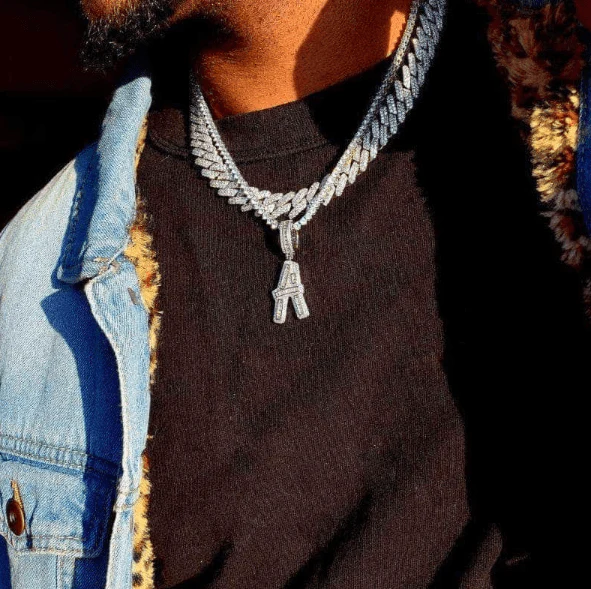 Initial Iced out Baguette Letter Pendant + FREE Chain - Image 14
