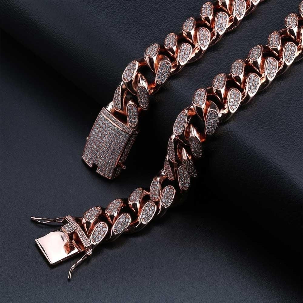 20mm Women's Diamond Cuban Link Choker Chain - Image 7
