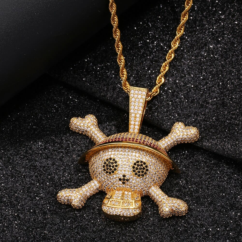 King Crossbone Pirate Skull  Pendant