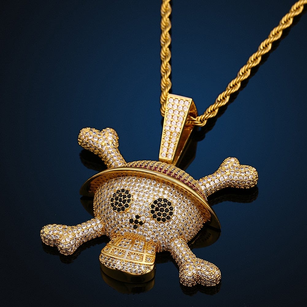 King Crossbone Pirate Skull  Pendant - Image 3
