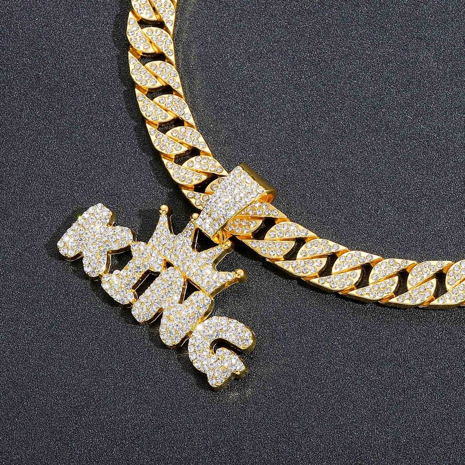 Crowned King Iced Out Cuban Pendant Necklace - Image 11