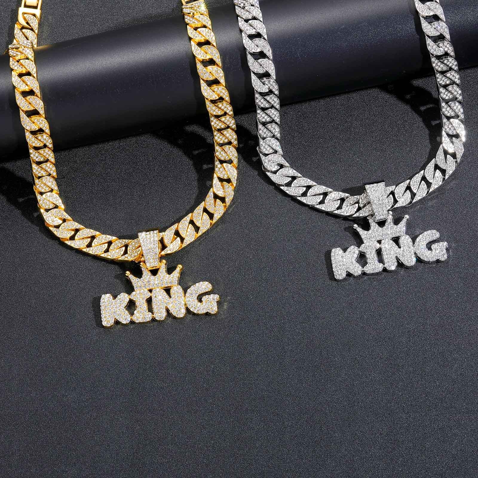 Crowned King Iced Out Cuban Pendant Necklace - Image 12