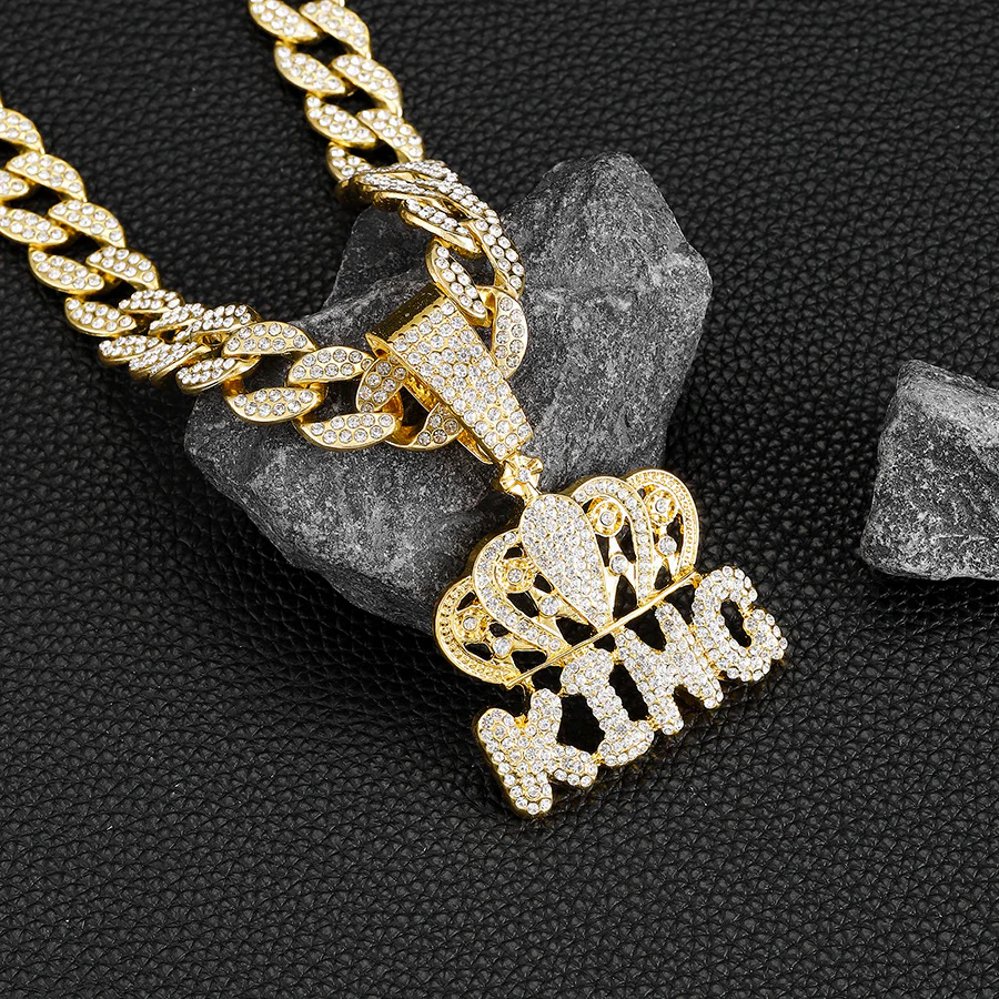 King Iced Out Cuban Pendant Necklace - Image 4
