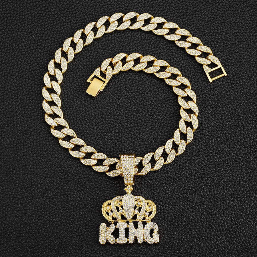 King Iced Out Cuban Pendant Necklace - Image 5