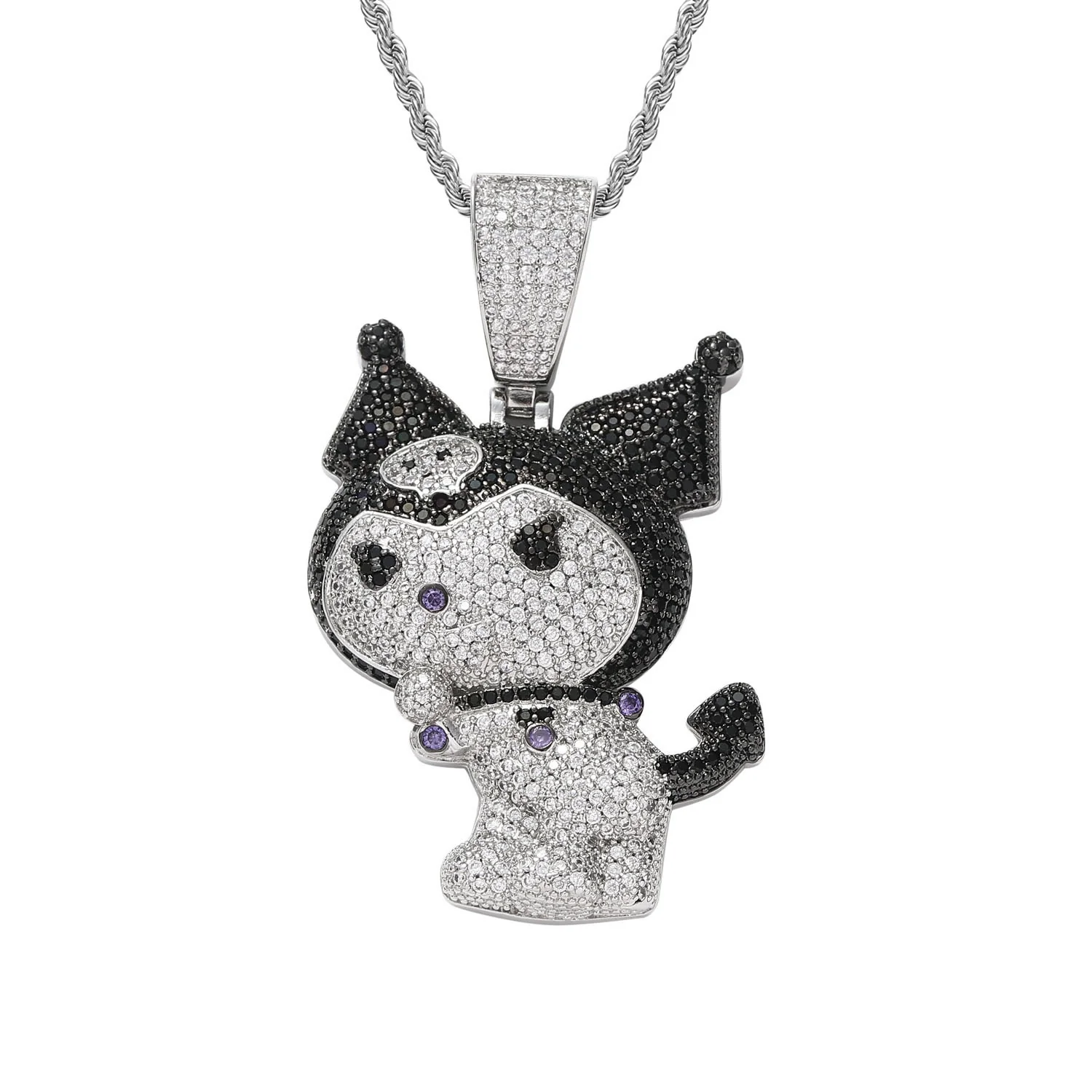 Kuromi Little Devil Pendant Necklace Rapper Chain - Image 5