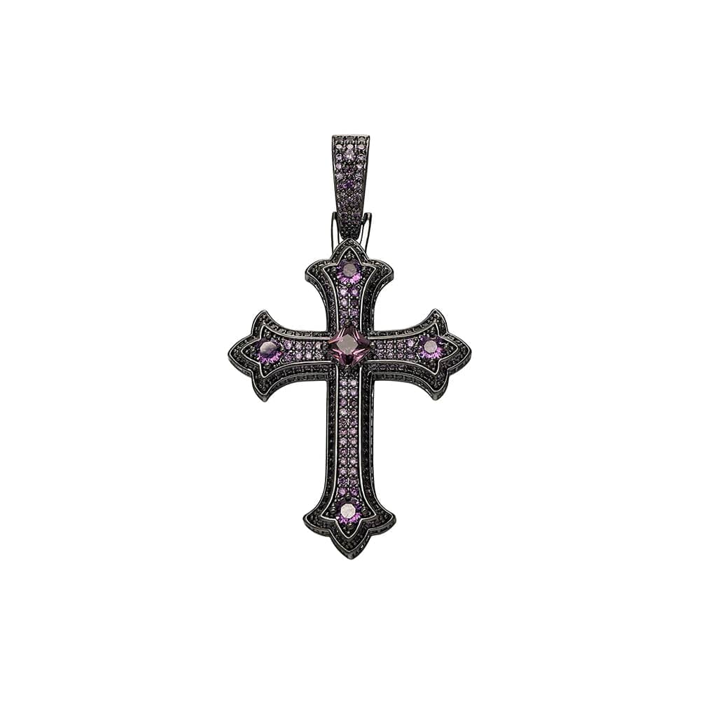Large Diamond Gothic Cross Pendant - Image 12