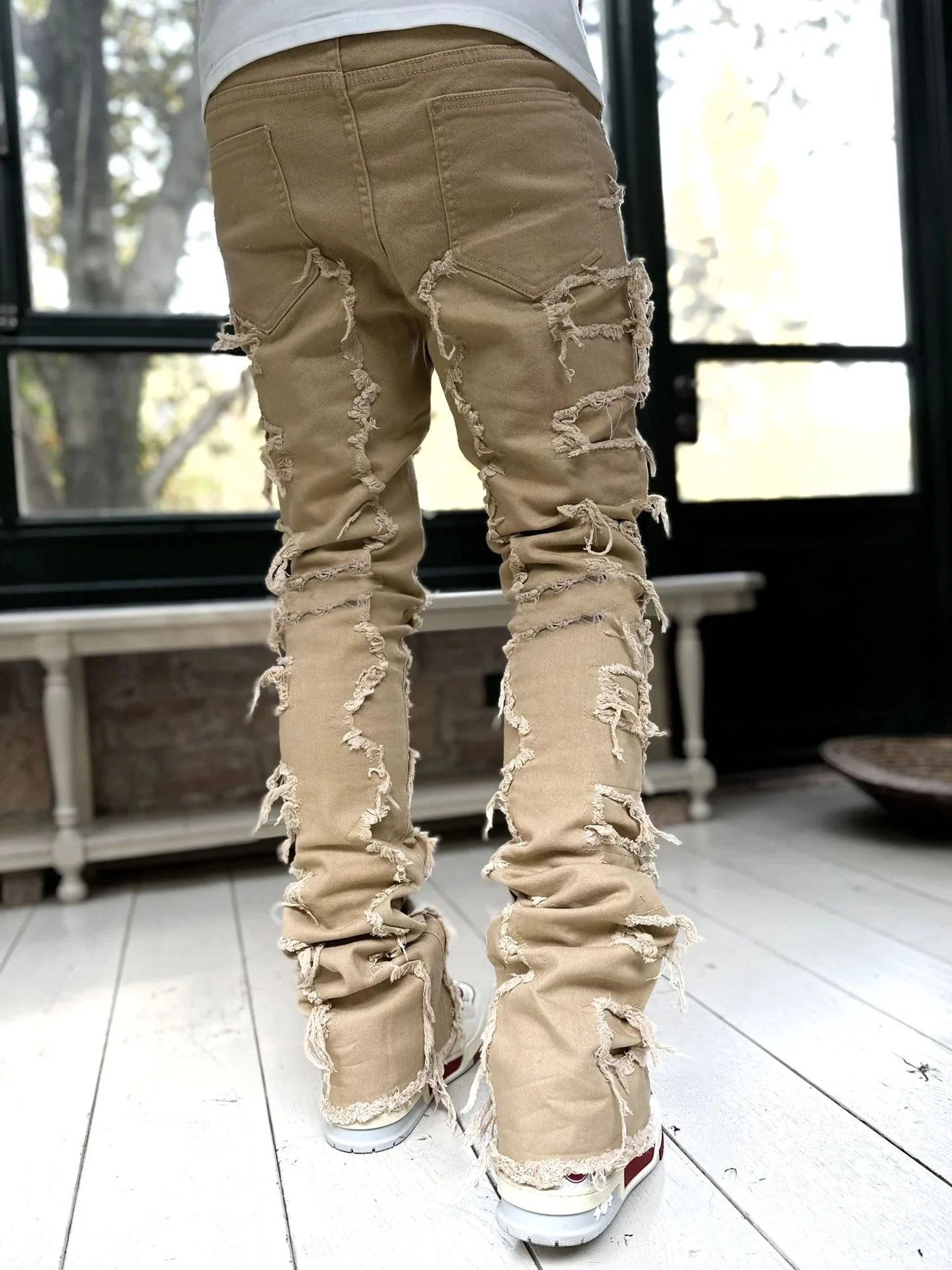 Laser Stacked Denim Jeans - Image 13