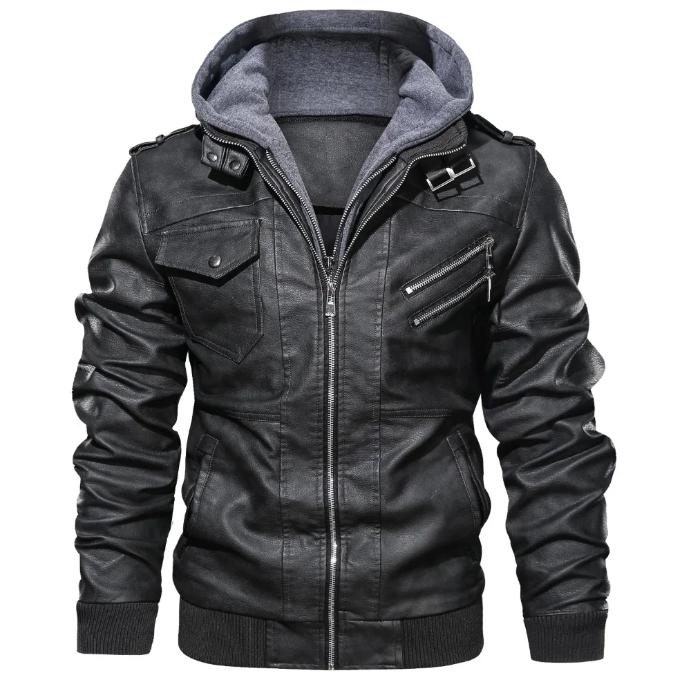 VVS Salvatore Hooded Leather Jacket - Image 3