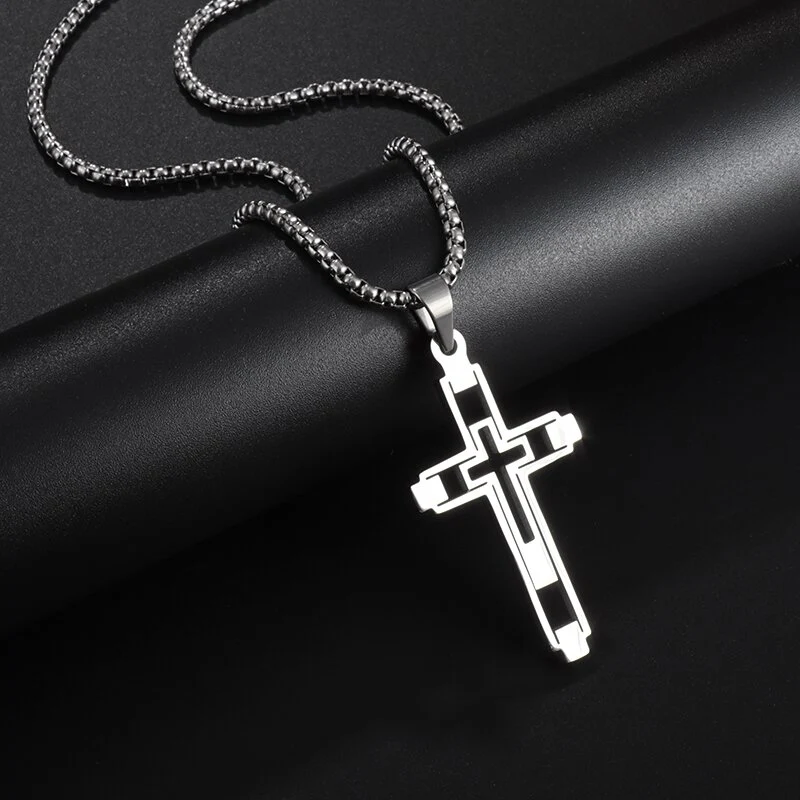 Lord Prayer Cross Ash Urn Pendant Necklace - Image 8