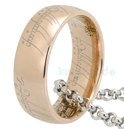 LOTR One Ring Gold Plated Tungsten Carbide Ring Replica - Image 17
