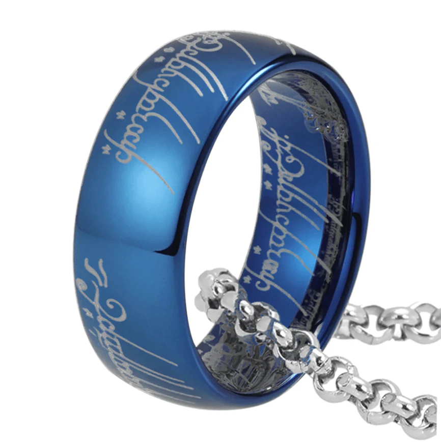 LOTR One Ring Gold Plated Tungsten Carbide Ring Replica - Image 18