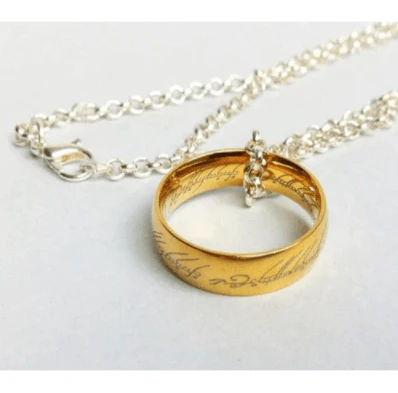 LOTR One Ring Gold Plated Tungsten Carbide Ring Replica - Image 7