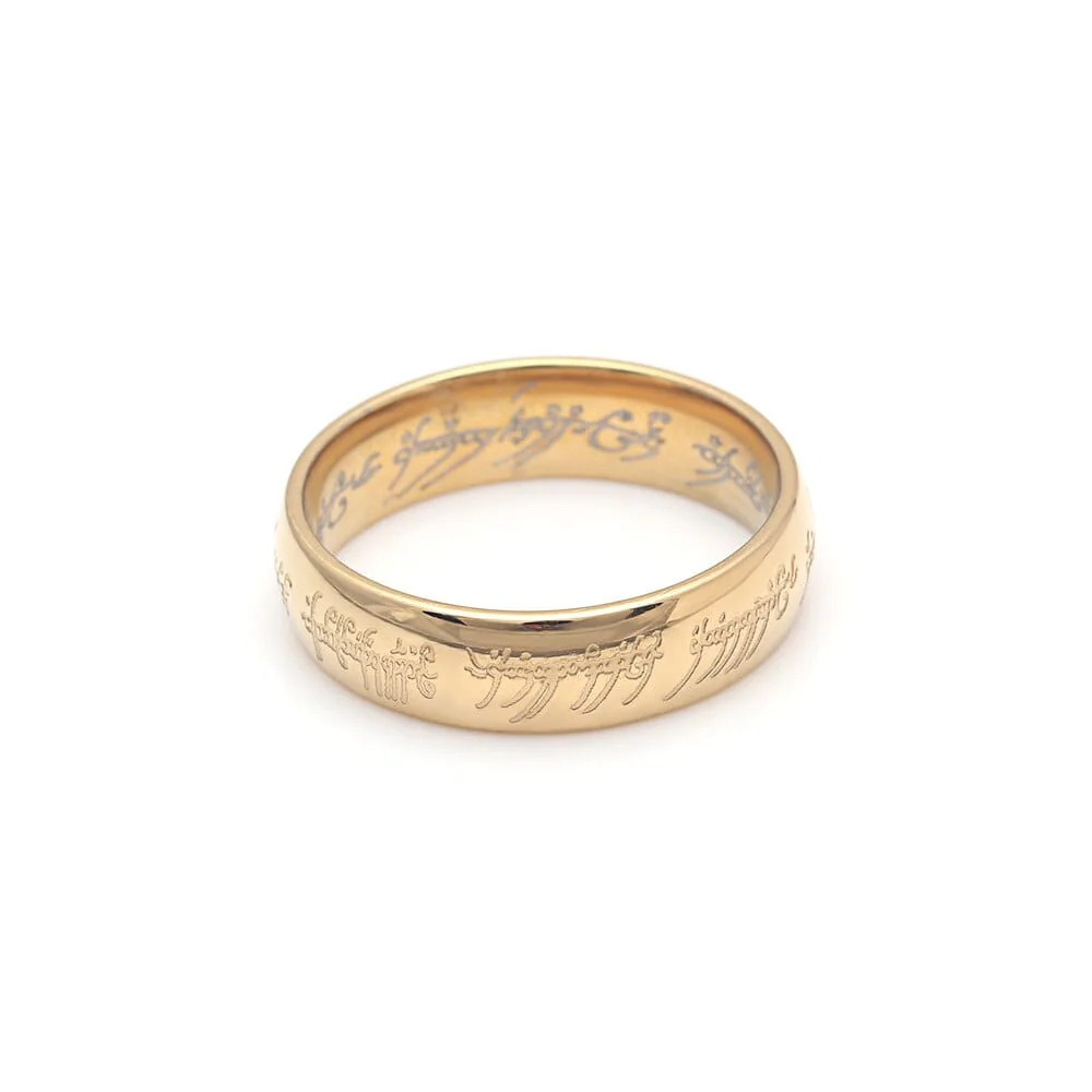 LOTR One Ring Gold Plated Tungsten Carbide Ring Replica - Image 9