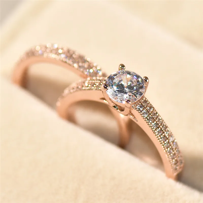 Double Band 925 Sterling Silver Rose Gold Travel Ring - Image 3