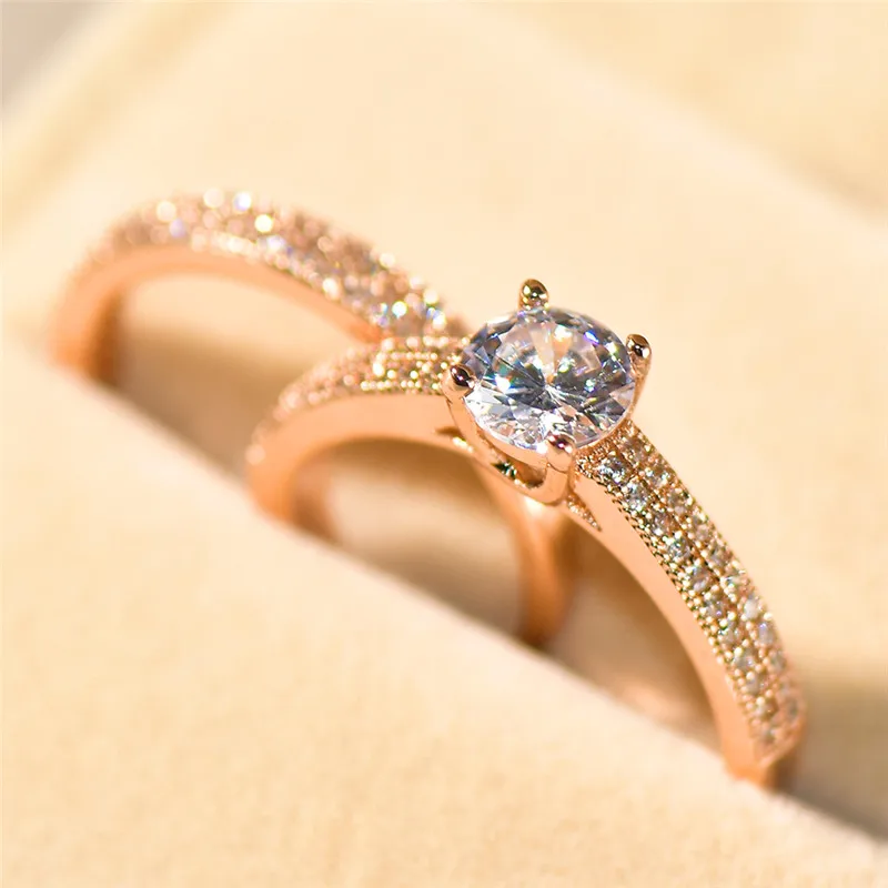 Double Band 925 Sterling Silver Rose Gold Travel Ring - Image 4
