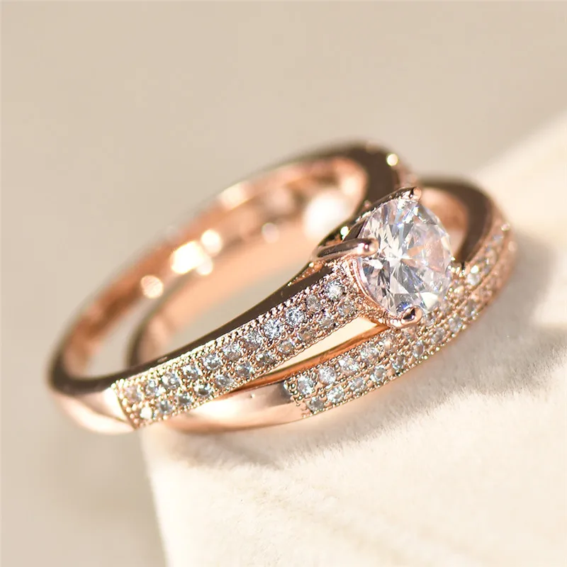 Double Band 925 Sterling Silver Rose Gold Travel Ring - Image 7