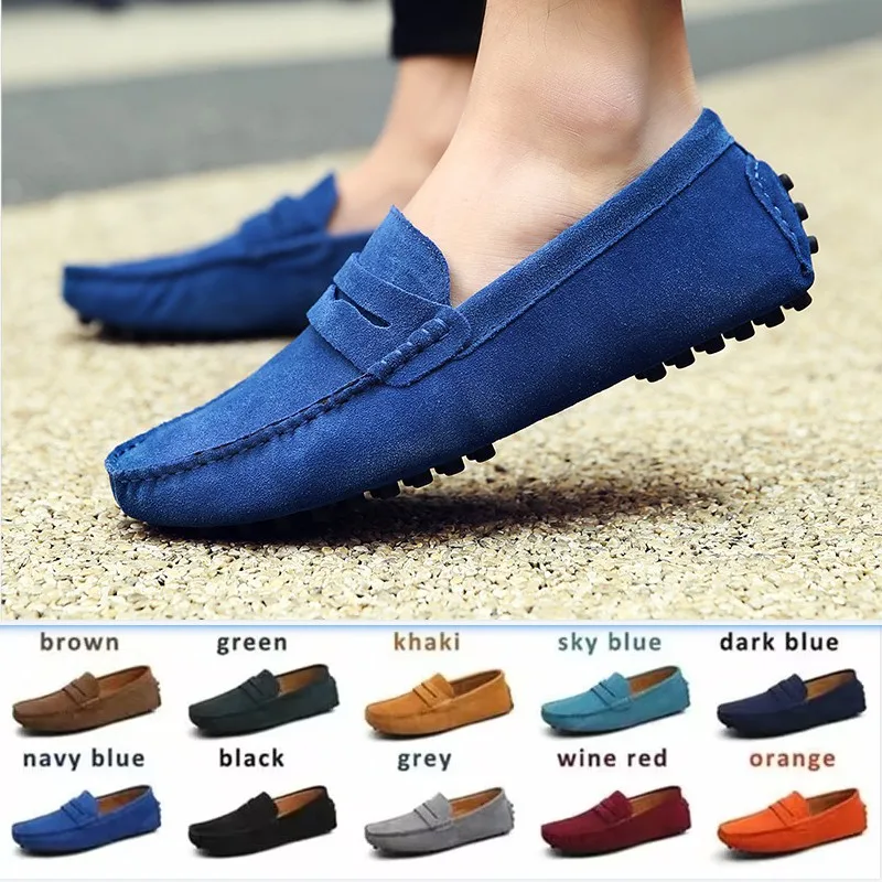 Mason "Blue" Genuine Leather Casual Driving Loafers - Image 3