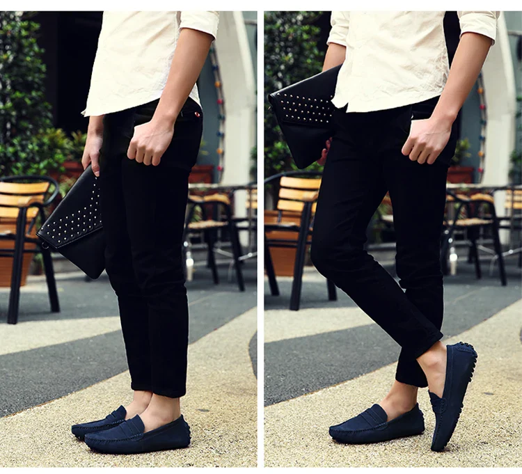 Mason "Blue" Genuine Leather Casual Driving Loafers - Image 8