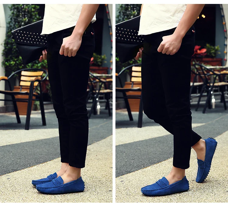 Mason "Blue" Genuine Leather Casual Driving Loafers - Image 9