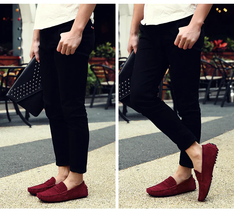 Mason "Wine Red" Genuine Leather Casual Driving Loafers - Image 4