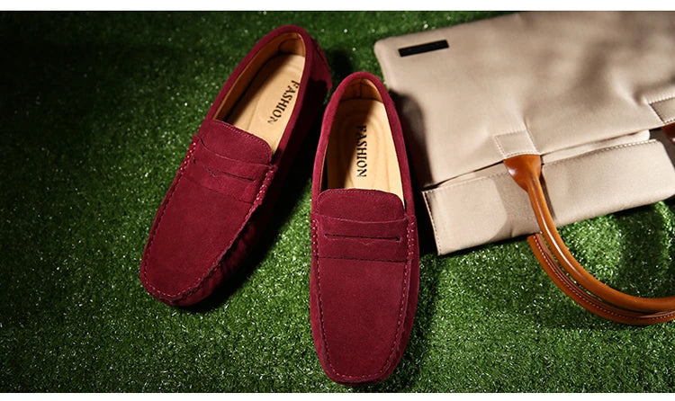 Mason "Wine Red" Genuine Leather Casual Driving Loafers - Image 5