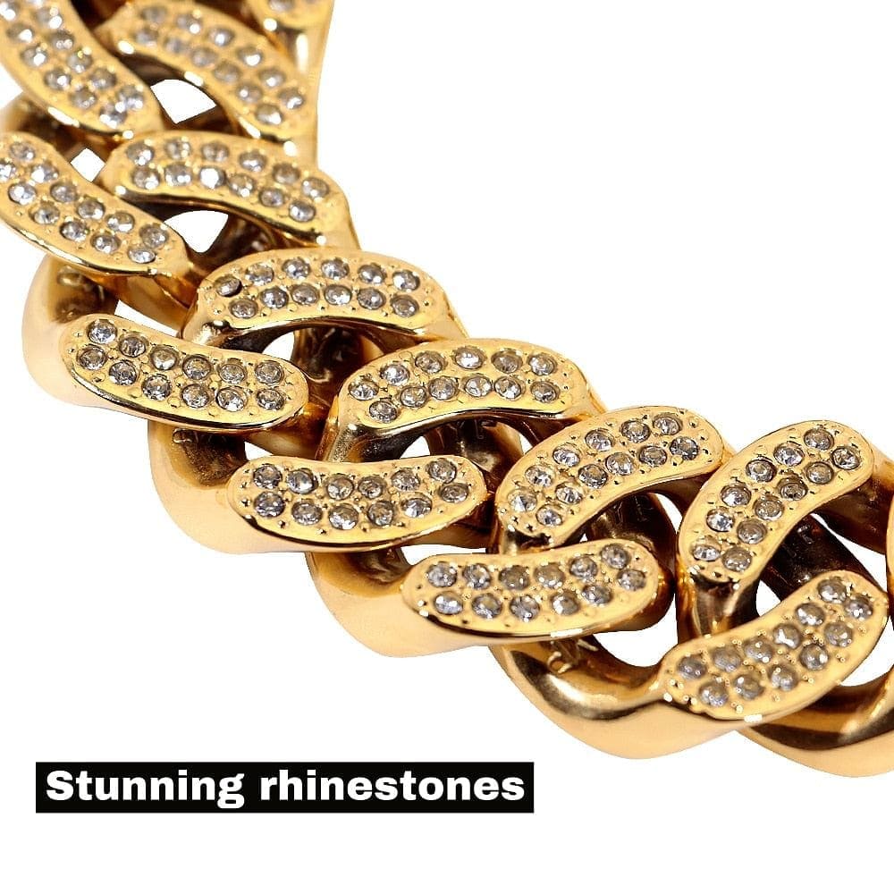 Medium/Large Gold Cuban Link Dog Collar - Image 7