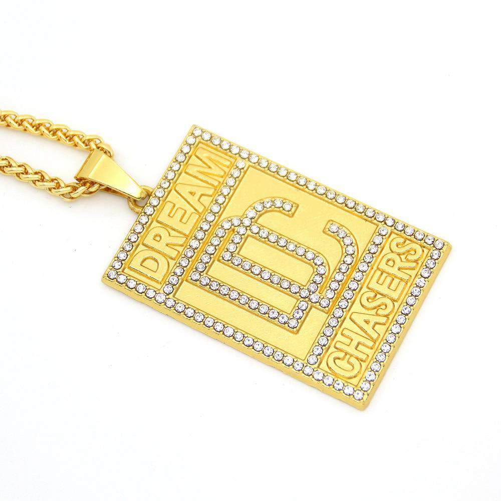 Meek Mill Dream Chasers 14k Gold Plated Pendant Necklace - Image 4