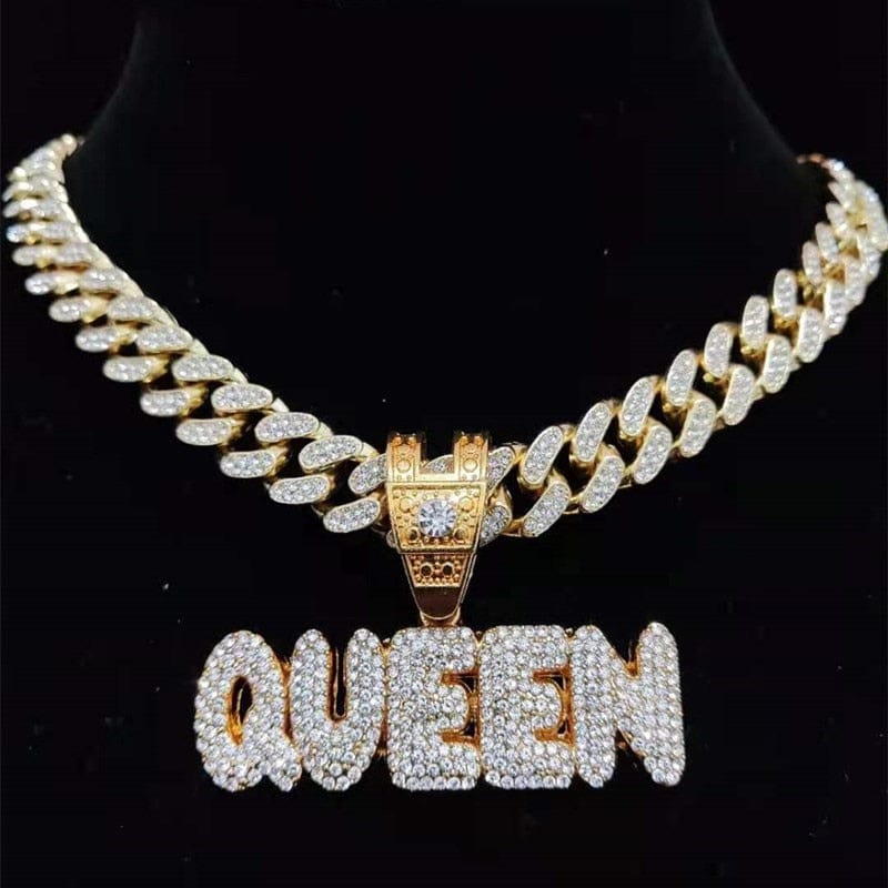 KING | QUEEN Cuban Iced Pendant Necklace
