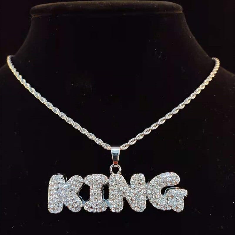 KING | QUEEN Cuban Iced Pendant Necklace - Image 10