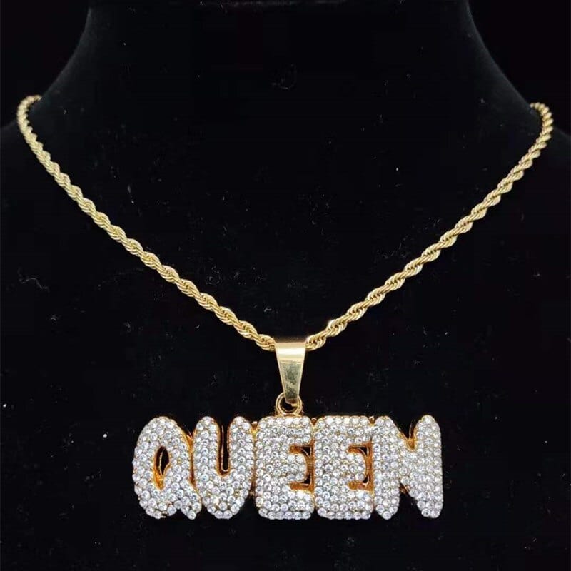KING | QUEEN Cuban Iced Pendant Necklace - Image 11